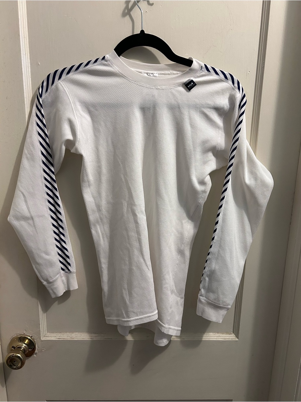 Helly Hansen Lifa Stripe Long Sleeve White‎ Crew Base Layer Womens Medium